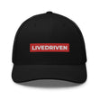 Load image into Gallery viewer, LIVEDRIVEN - RED & WHITE MESH TRUCKER HAT